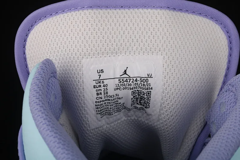 All categories Air Jordan Jordan series basketball shoes Air Jordan 1 Mid G version pure original Air Jordan 1 Mid SE AJ1 Joe 1 Violet 554724-500